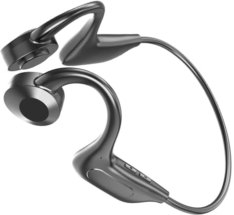 SOIMISS Kabelloser Kopfhörer 5.1 ABS Metall Open Ear Headset Schwarz | Ear Design, 16mm Treiber, 180mah Akku, 8 Stunden Gespräch und Spielzeit, 10m Reichweite