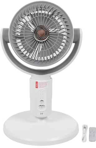 Zerodis Standventilator mit 4 Geschwindigkeitseinstellungen, Leiser Betrieb, 90 Grad Oszillierender Bodenventilator, 15 Bis 32,3 Zoll, Höhenverstellbar, Fernbedienung für Schlafzimmer,
