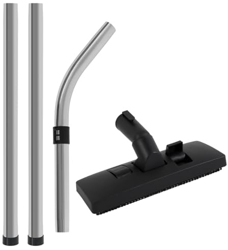 Extension Tube for Henry Hetty Hoover Vacuum,32mm Chromed Steel Extension Rod and Bent End Tube Kit with Floor Head Tool for Numatic Henry Hetty Hoover James David Basil Harry Vacuum Cleaner
