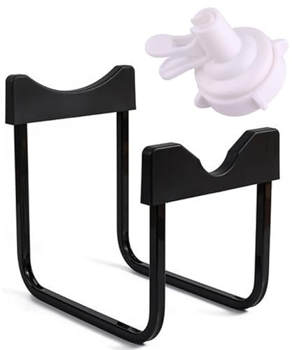 2Pcs Water Dispenser Stands U Shaped Non Slip Metal Water Jug Stand with Dustproof Valve for 5 Gallon Jug, 2.2 Inch