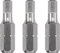 kwb 3 x Bits 25 mm Hex 3.0mm Industrial Steel (TQ 60 Stahl, ISO 1173 Antrieb C 6.3)