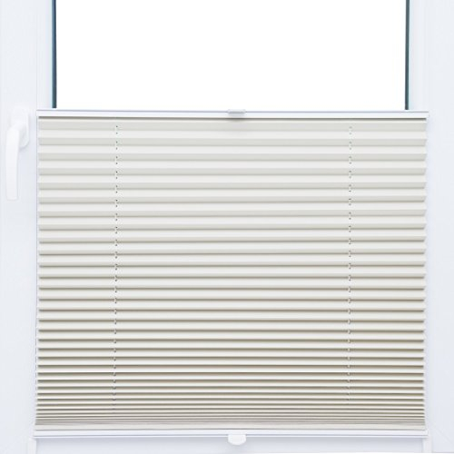 KS Handel 24 Thermo Black Out PLISSEE 60x200 cm FALTROLLO BEIGE METALLIC 100% VERDUNKELND - 80 GRÖßEN im Shop - MEGA Auswahl