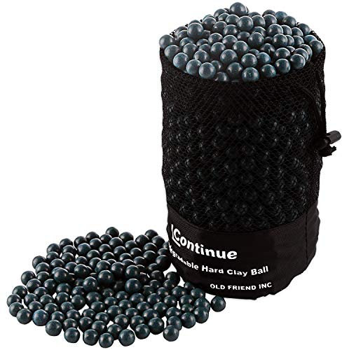 L Continue 1500 Stück Durchmesser 0,95 cm Schleudermunition biologisch abbaubare harte Tonkugel – blau.