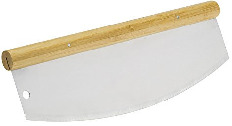 Bremermann® - Tagliapizza, mezzaluna con manico in legno, coltello da pizza