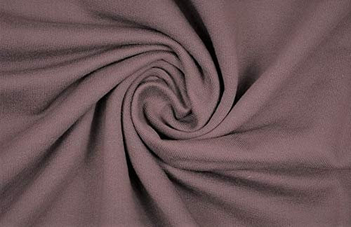 Jersey Baumwolljersey Uni Meterware, 220g/m², Öko-Tex Standard 100, 0,5 m, Stoffe, 330g/lfm (Taupe 0801)