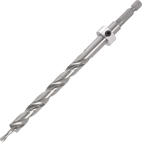 Trend HSS Pocket Hole Jig Drill Bit with Quick Release Short Shank & Depth Setting Collar, 9.5mm, Drill Bit for Hardwoods & Softwoods, PH/DRILL/95QS