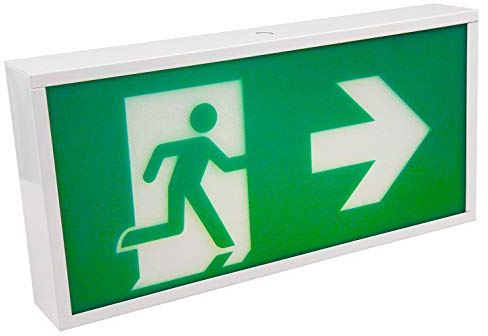 McShine - LED Fluchtwegleuchte I FL-919 I IP20 I Exit Schild 230V I Notausgangsschild Notbeleuchtung Led mit Akku zur Wandmontage bei Stromausfall Emergency Light