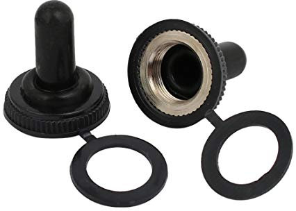 sourcing map 2 Stück Schutzkappe M12 Innengewinde Kippschalter Staubschutzkappe Wasserdicht Abdeckkappe