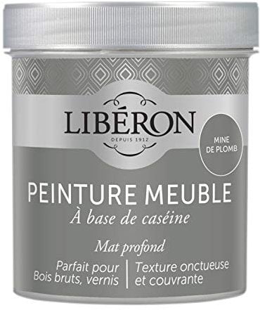 Libéron Peinture meuble à base de caséine, Mine de Plomb, 500 ML