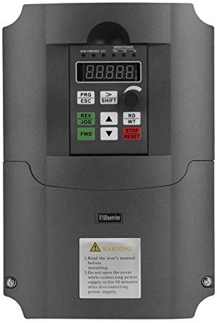 Inversor VFD 7.5KW Monofásico 220V a Trifásico 380V AC Convertidor Inversor Controlador de Frecuencia Variable para Control de Velocidad del Motor