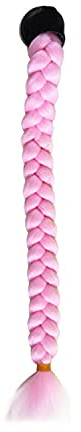 Motorrad Helm Zöpfe, Asudaro Helm Braids, Motorradhelm Braids, Pferdeschwanz Perücke mit abnehmbarem Saugnapf für Motorrad Roller Helm Zubehör Braid Perücke für Damen,Hell-Pink
