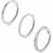 YADOCA 3 Stück 18G Chirurgenstahl Nasenpiercing Conch Piercing Ring Nasenringe Septum Ringe Nasenring Piercing Helix für Damen Herren 8mm 10mm