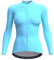 Wulibike Damen Radtrikot,Fahrradtrikot Damen Langarm Atmungsaktiv Rennrad Trikot Damen mit 3 Rückentaschen Zyan L