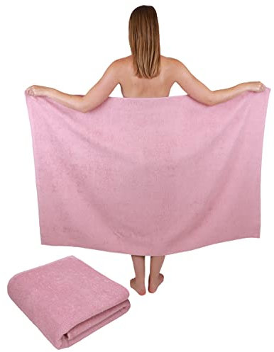 Betz 2 Stück Maxi Duschtücher XXL Badetuch Duschtuch Größe 100x150cm Berlin Farbe Lotus - Berlin
