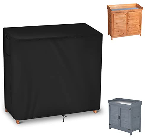 Guisong Outdoor Kitchen Cabinet Cover, Waterproof Cover for Garden Storage Cabinet with Potting Bench, Heavy Duty Cover for Potting Bench Table, Weatherproof Cover for Outdoor Workstation Table