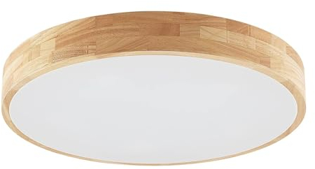 Lindby Deckenlampe Tanju (Landhaus, Vintage Rustikal) aus Holz (5 flammig E27) - Deckenleuchte Lampe Wohnzimmerleuchte