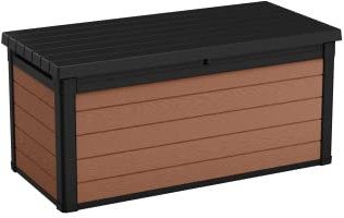 Keter Gartentruhe Cortina braun - 570 Liter Aufbewahrungsbox für den Außenbereich
