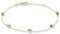 MIORE Kugel Armband für Damen aus 9k 375 Gelbgold Hochglanz 5 Kugln (4 x 4) Ankerkette mit Federringverschluss 18.5 cm lang