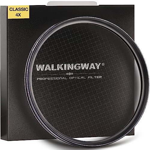 Walking Way 4 Punkte Sternfilter 77 MM Einstellbarer Kreuzfilter Sterneffektfilter aus Optisches Glas Star-Filter Gitterfilter mit Ultraschlankem Aluminiumrahmen (4X, 77mm)