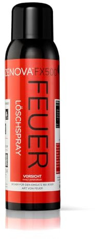 ZENOVA FX500 Mini extincteur 7 en 1 pour voiture, bureau, camping-car, caravane, compact et portable, empêche les incendies de s'étendre, 500 ml