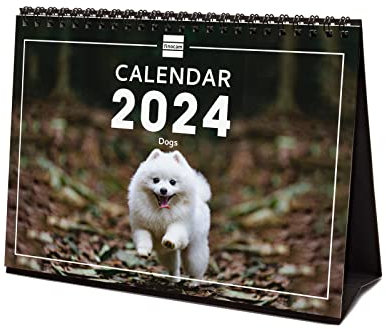Finocam - Calendar 2024 Desktop Images International January 2024 - December 2024 (12 Months) Dogs International