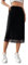 GORGLITTER Rock Damen Sommer Knielang Röcke Mit Gummibund Mesh Rock Midi Rock Mit Hohem Bund Stretch Rock Schwarz Schwarz L