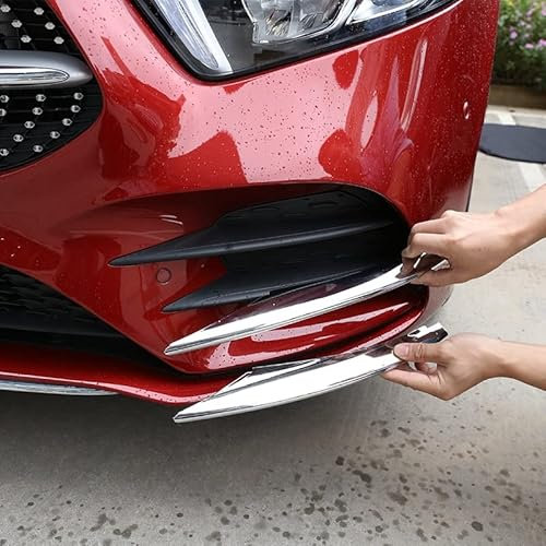 OuyOo Per Mercedes Benz Classe A W177 A180 A200 2019-2022 Strisce fendinebbia anteriori auto Trim Cover Sticker Griglia di Aspirazione Aria Doghe
