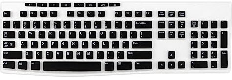Boaulee Silikon-Tastaturabdeckung für Logi MK270 und K200 K260 K270 MK200 MK260 MK270 MK275 MK295, waschbar, staubabweisend, Tastaturschutz (schwarz)