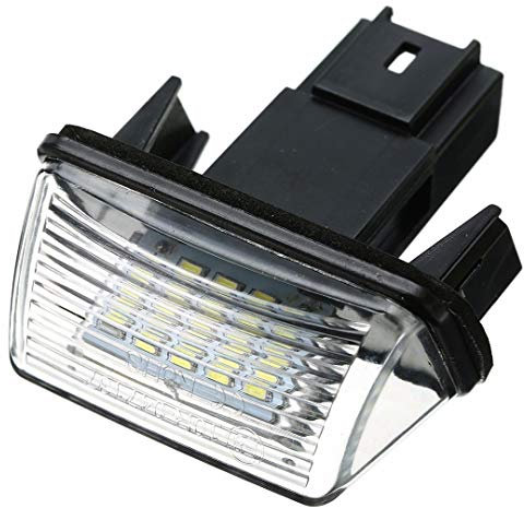 YANHAO Nummernschildleuchten 2 Stück 12V Number Kennzeichen Licht Lampe für Peugeot 206 207 306 307 406 407 für Citroen C3 C4 C5 CAR KARIKENKLEIDUNG Kennzeichen Beleuchtung