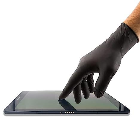 Black Nitrile Disposable Gloves, 100 Count, Latex-Free, Powder-Free Rubber Gloves, Strong and Puncture-Resistant Gloves For Men and Women (Small, 100)
