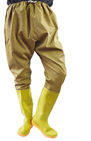 HWBZSZY Stivali da Pesca Antipioggia Durevoli Impermeabili Pantaloni Trampoliere, 110 Cm Super Altezza Stivali in Gomma Traspirante Leggeri in PVC Trampolieri Stivali Pesca Antiscivolo
