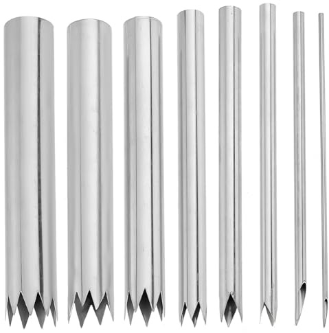 OLYCRAFT 8 Stück Ton Lochschneider Edelstahl Stanzer Töpfer Ton Skulptur Werkzeuge Skulptur Keramik Werkzeuge Für Töpferei Keramik Ton Handwerk Locher Für Töpferei Skulptur Modellierung Werkzeug Set