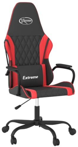 vidaXL Sedia da Gaming Nera e Rossa in Similpelle