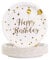 DHAIQC Lot de 50 Assiette Jetable Or Noir 17,8 cm, Kit Vaisselle Jetable Anniversaire Assiette Carton pour Barbecue Anniversaire ou Fête Baby Shower Mariages (Blanc)