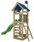 Outgarden Spielturm Klettergerüst Captain Jolly aus KDI-Holz | Spielhaus mit grüner Rutsche | mit Sandkasten, Leiter & Kletterwand | Outdoor Stelzenhaus für Kinder und Garten | 313 x 156 x 258 cm