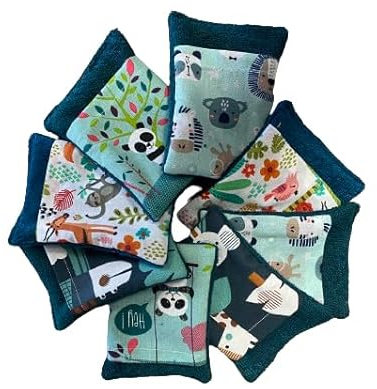 8 gants de toilette enfant. BAMBOU
