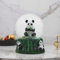 Glitzer-Schneekugel mit Panda-Glitzer, 8,9 cm