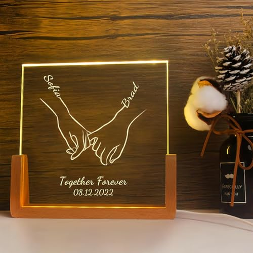 yky Photo gravée au laser en cristal personnalisée, photo gravée sur verre de cristal, cadeau de Saint-Valentin (1 couleur)