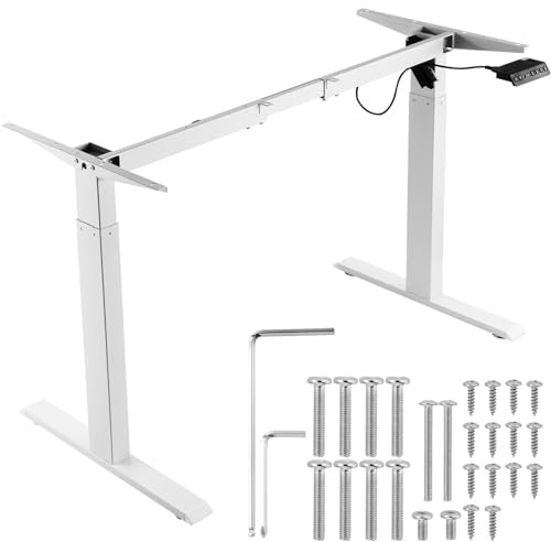 VEVOR Struttura per Scrivania, Altezza Regolabile 70-117 cm Lunghezza tra 95-158 cm, Supporto per Scrivania Elettrica per Scrivanie Computer, Base per Workstation Ergonomica, Solo Telaio