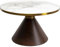 Kare Design Couchtisch Cono Keramik, Braun, 70cm Durchmesser, Marmor Ablage, Hochwertiges Design, Kaffeetisch, Wohnzimmertisch, Rund, Tischplatte Stein, 34x70x70 cm (H/B/T)