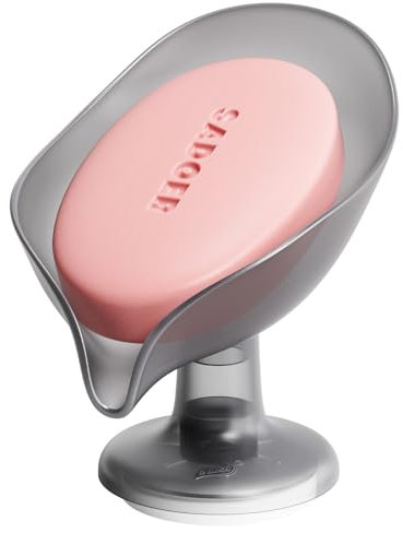 TAILI Porte-Savon Auto-drainant, Porte-savons en Forme de Feuille avec Support à Ventouse, Porte Savon Adapté à Salle de Bain, Baignoire, l'évier de Cuisine, Amovible, Garde Savon au Sec