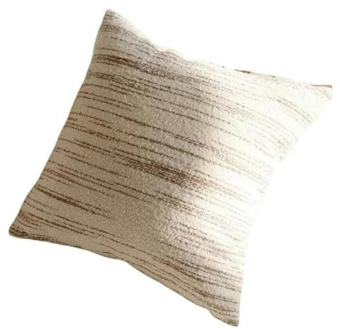 JINGBDO Kissenbezüge 45X45 cm Brauner Vintage Skandinavische Kissenbedeckung Creme Sofa Kissen Lenden Sie Minimalistische Dekorative Kissenabdeckung-Farbe 25-45X45Cm