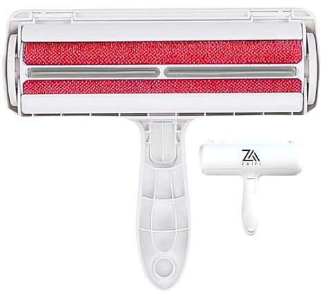 Reusable Pet Hair Remover Roller with Fur Trapping Compartment for Cats & Dogs, Portable, Multi-Surface Lint Removal Roller for Furniture, Couch, Blanket, Carpet & Clothing