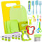 Azyvum Kit Couteau sécurité de Cuisine pour Enfants - 38 Pièces Couteau Enfants pour couper et cuire des fruits ou légumes | Couteau Enfant qui ne Coupe pas, Couteaux enfants à partir de 2 ans