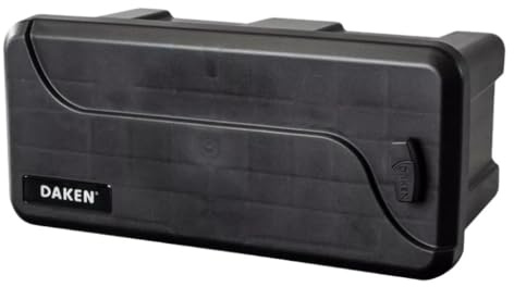 Daken Blackit 1 Deichselbox 550x250x295mm Werkzeugkasten Anhänger Transportkiste Kunsstoff Schwarz (Ohne Halter)