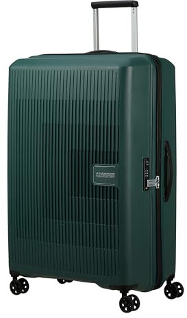 American Tourister Aerostep - Spinner L, Valigia Espandibile, 77 cm, 101.5/109 L, Verde (Foresta Scura)