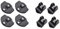 Door Latch Cover Plate Protector for Tesla Model Y and Model 3, Carbon Fibre Styling, Noise Reducing and Aesthetically Improving, Pack of 4 (Full Accessory Sets)