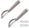 2Stück Sparschäler mit 2 Ersatzklingen für Tupper Schäler,P-Schäler Kartoffelschäler Edelstahl Klinge Ersatzteile Set,Gemüseschäler Spargelschäler Doppelklinge Peeler für Tupperware Kartoffeln Orangen