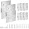 HavenDomicile Lot de 8 paires de crochets de fixation en aluminium de 5,1 cm pour cadres d'art, miroirs, étagères, armoires, panneaux