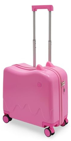 Charocean Kinderkoffer zum Draufsitzen, Kindertrolley Kinder Reisekoffer mit Zugstange und Passwortschloss, Rollkoffer Kinder Koffer für 3-6 Jahre Mädchen & Jungen, 37L (Rosa)